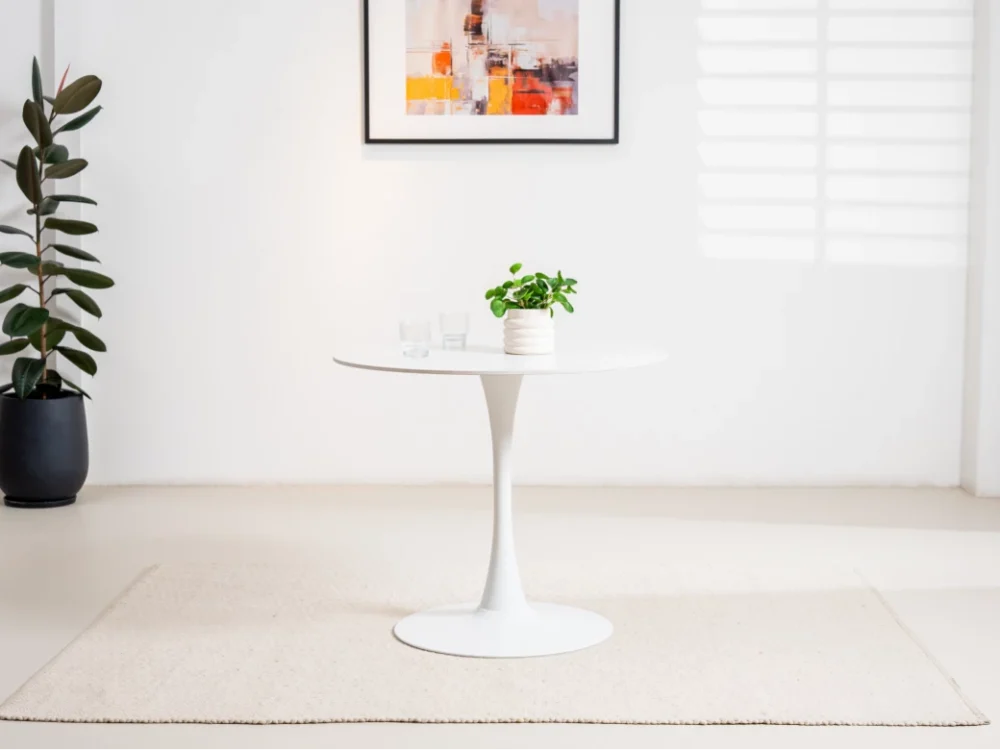 Scandi Dining Table Snow White - Image 5