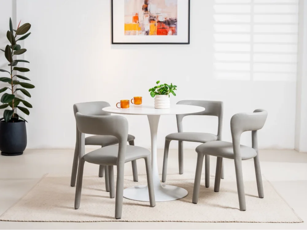 Scandi Dining Table Snow White - Image 10