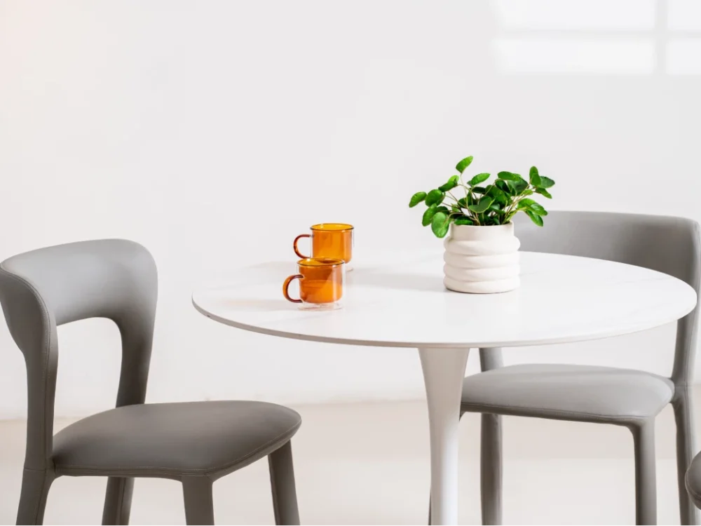 Scandi Dining Table Snow White - Image 9