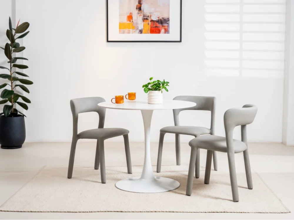Scandi Dining Table Snow White - Image 8