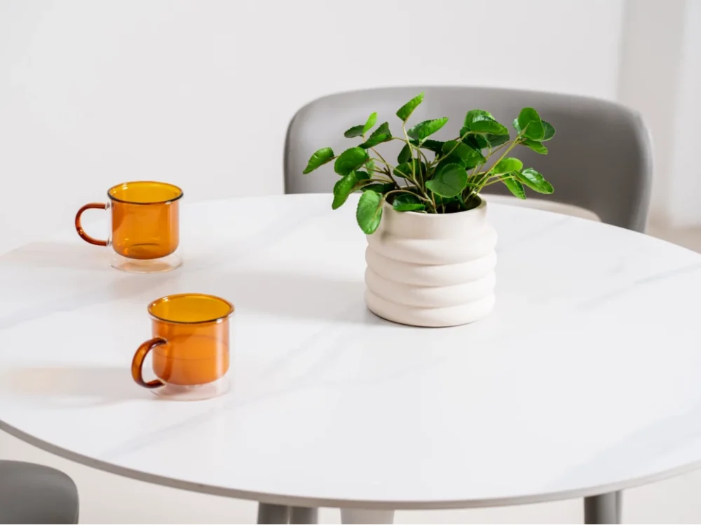 Scandi Dining Table Snow White - Image 7