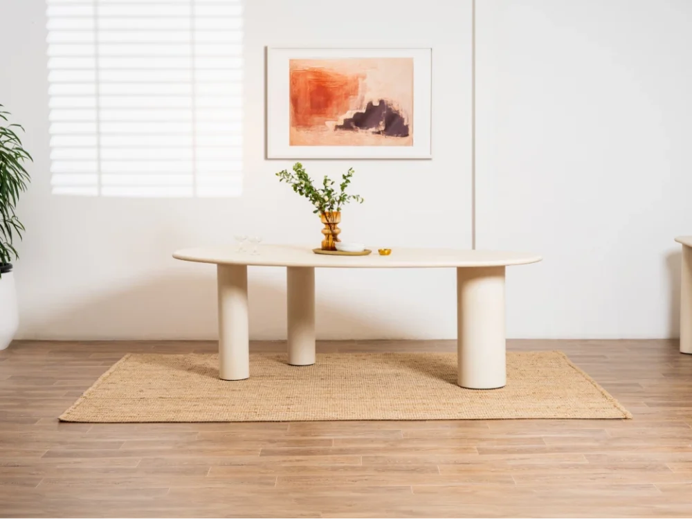 Coastal Curve Dining Table Pebble - Image 7