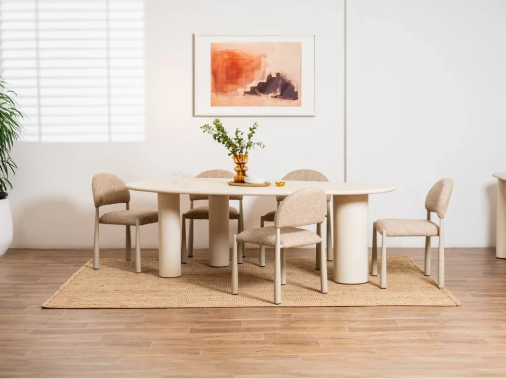 Coastal Curve Dining Table Pebble - Image 6