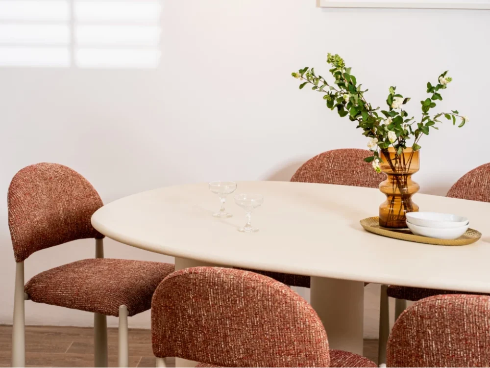 Coastal Curve Dining Table Pebble - Image 4