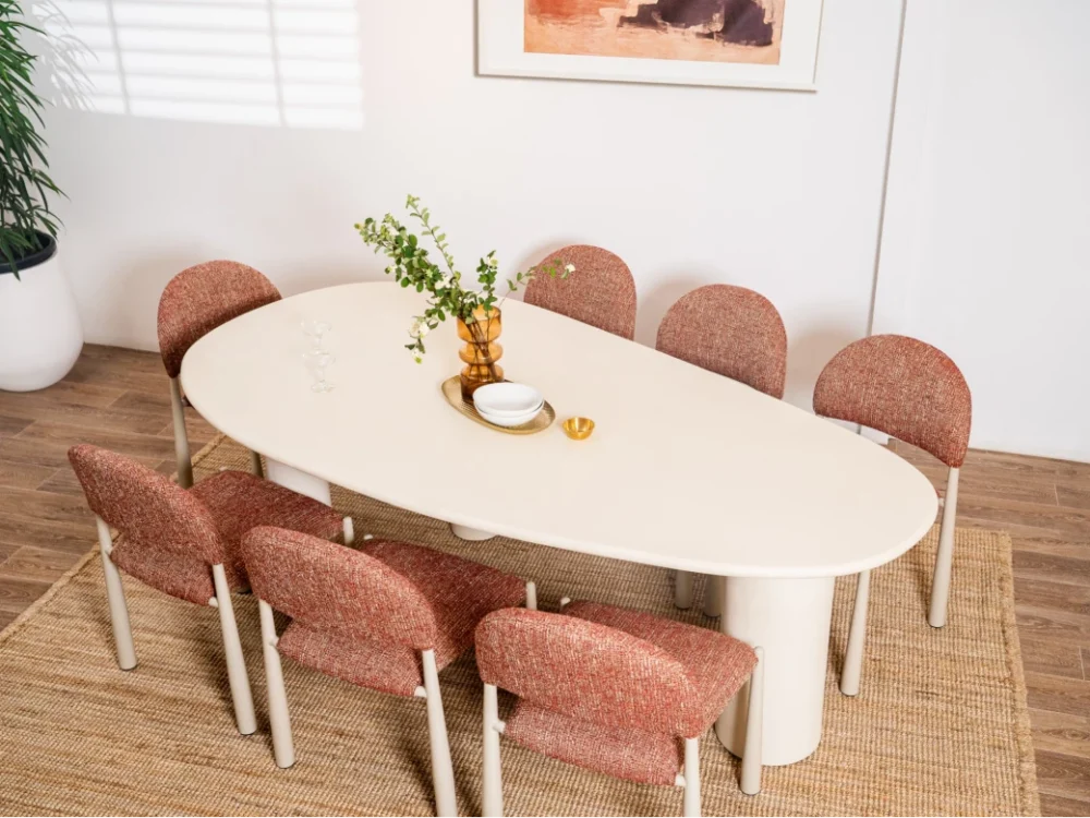 Coastal Curve Dining Table Pebble - Image 5
