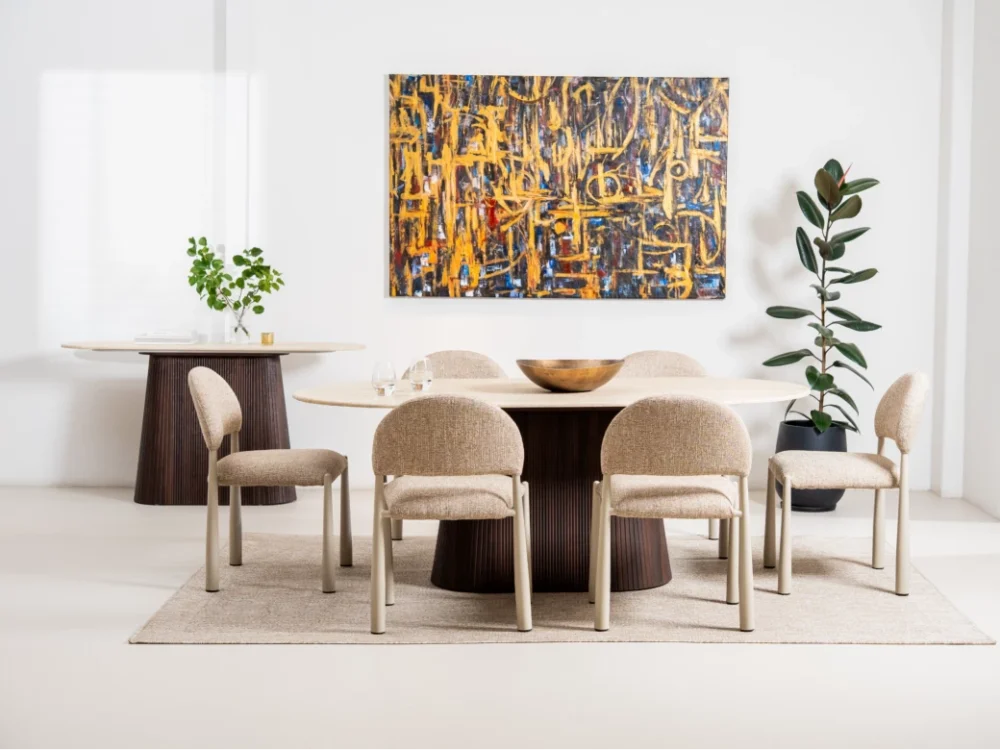 Crete Dining Table Travertine - Image 9