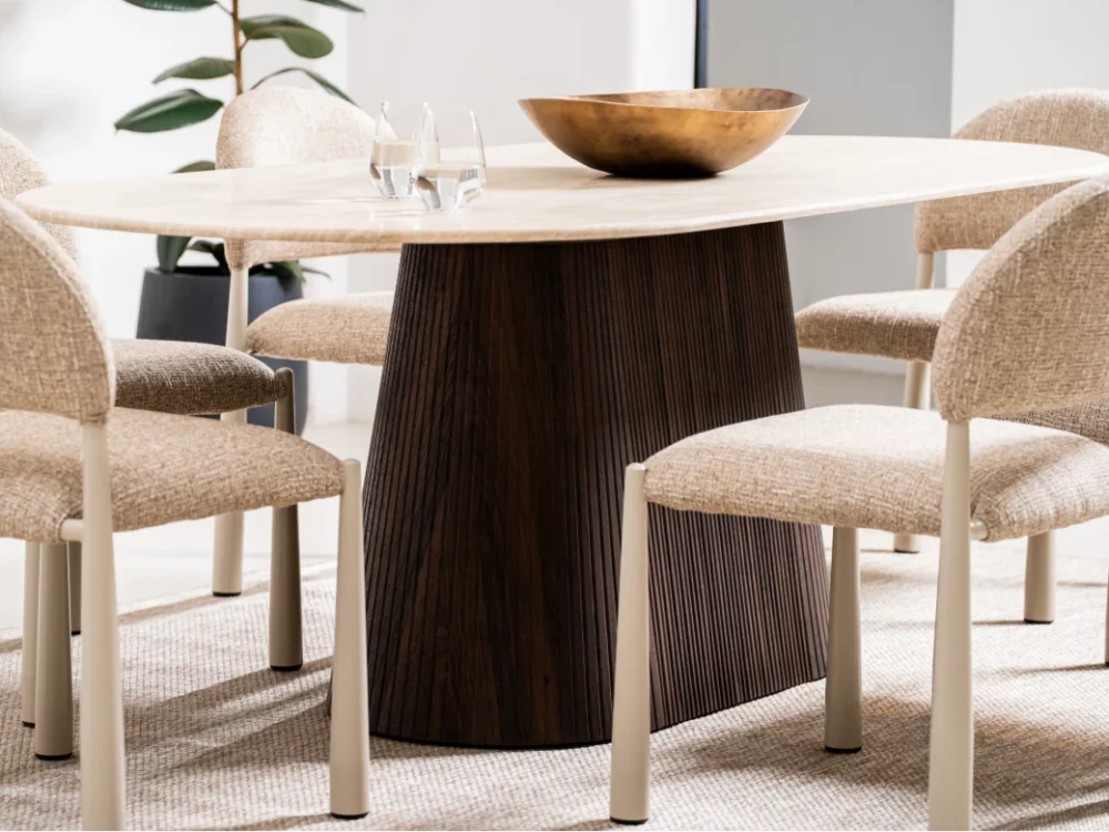 Crete Dining Table Travertine - Image 5