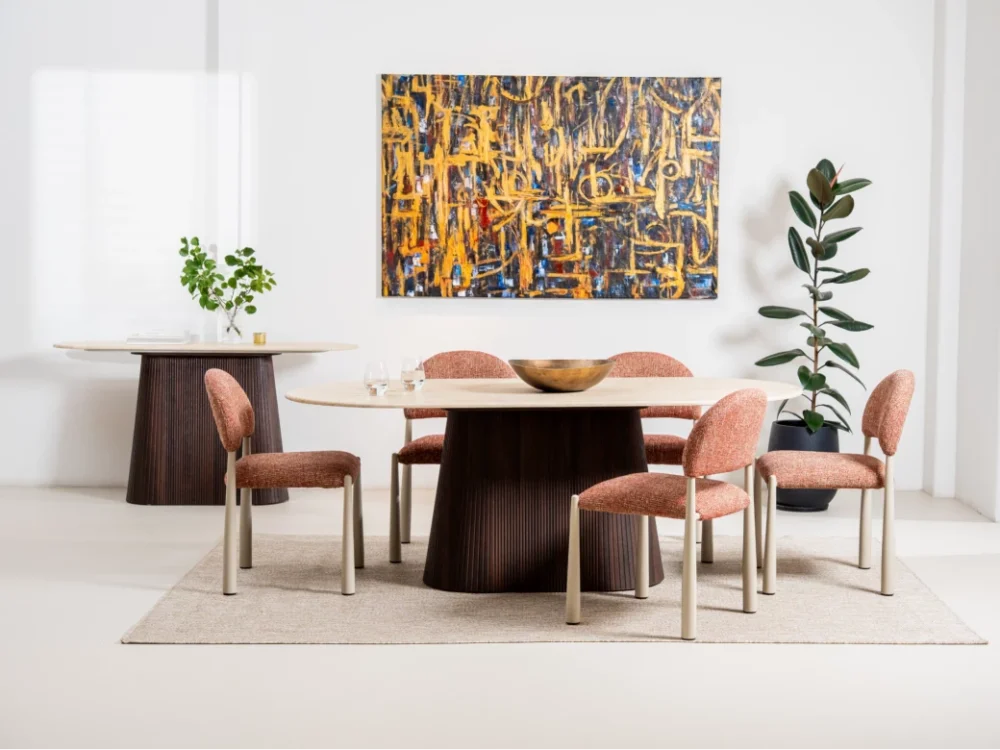 Crete Dining Table Travertine - Image 2