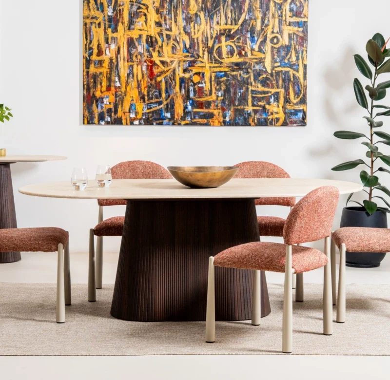 Crete Dining Table Travertine