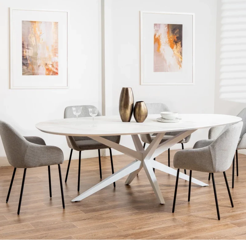Diaz Dining Table White Cloud
