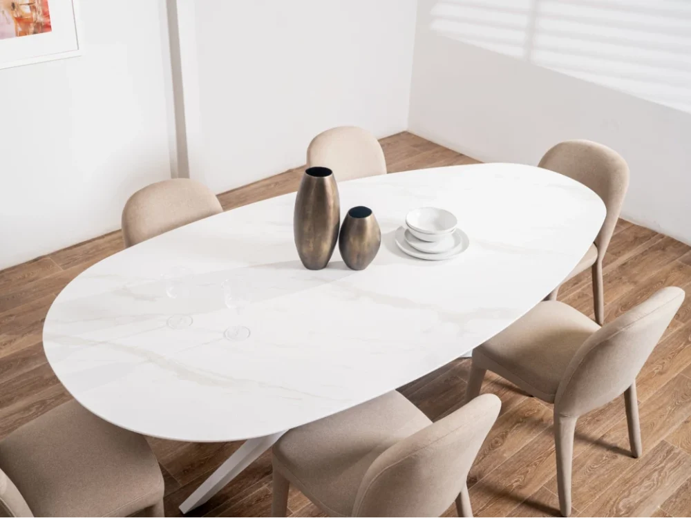 Diaz Dining Table White Cloud - Image 8
