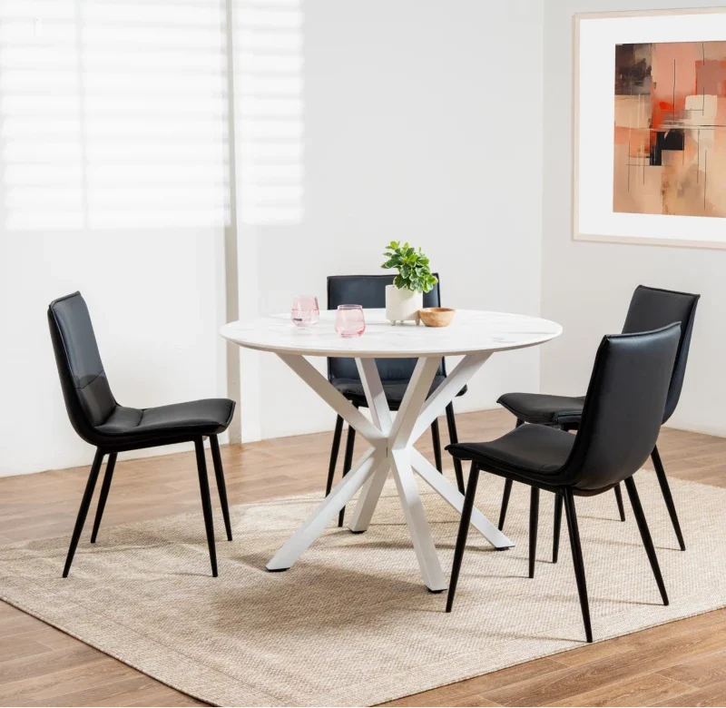Villa Dining Table White Marble
