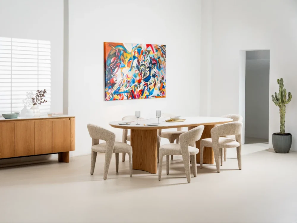 Lucerne Large Dining Table Natural With Ceramic - Image 5