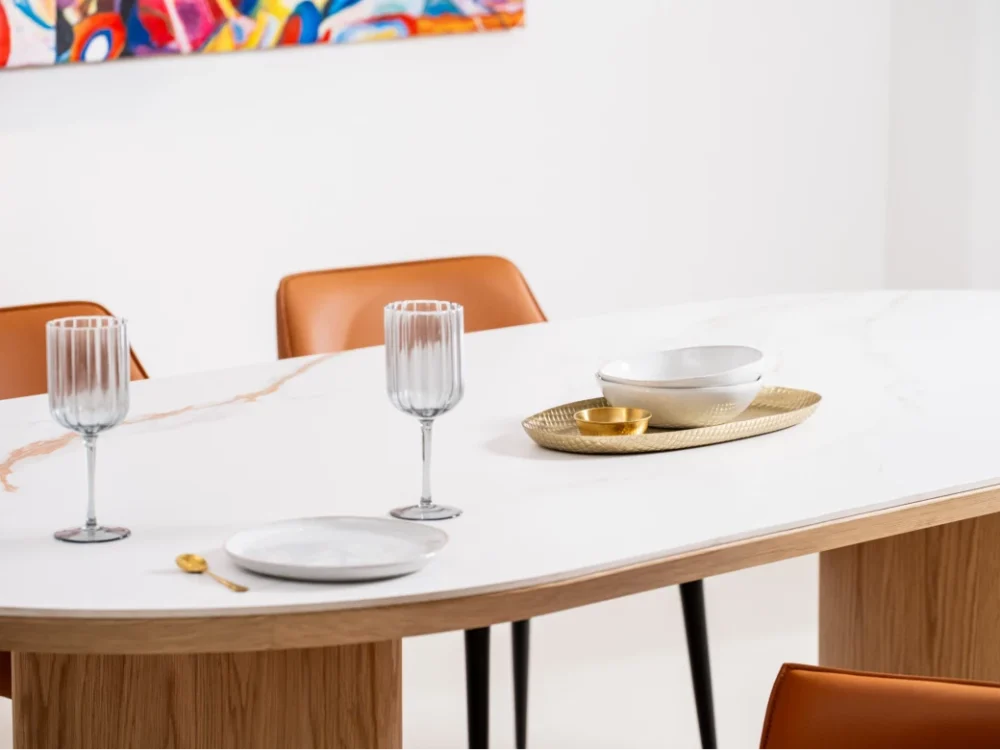 Lucerne Large Dining Table Natural With Ceramic - Image 9