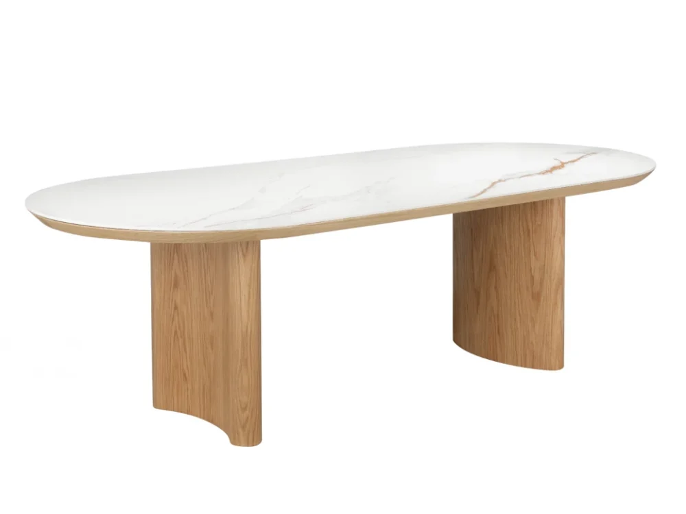 Lucerne Large Dining Table Natural With Ceramic - Image 3