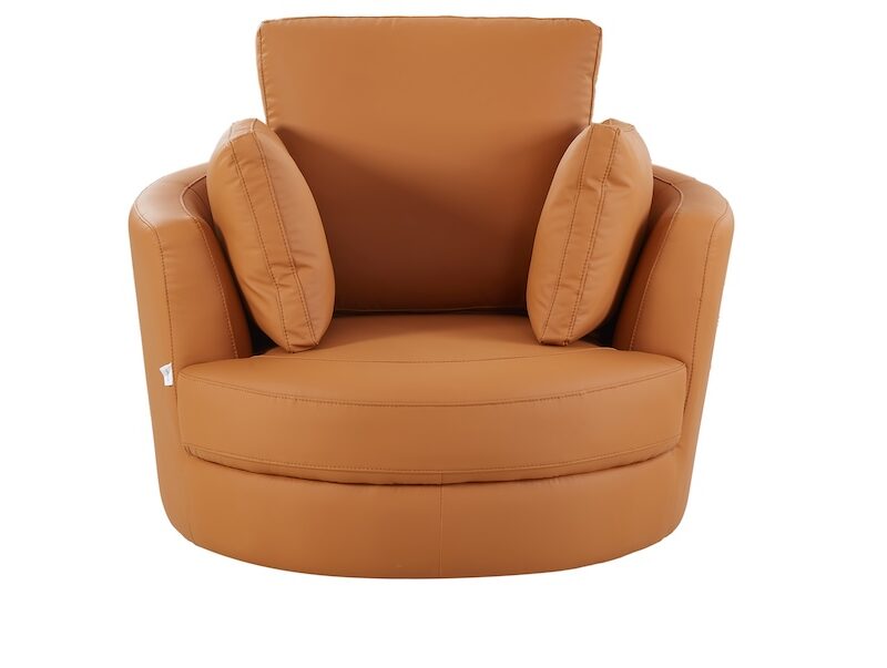 Cuddle Petite Swivel Chair in Plush Tan