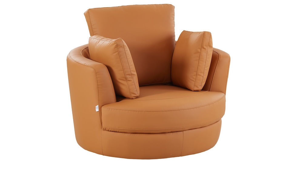 cuddle petite swivel chair ottoman plush tan