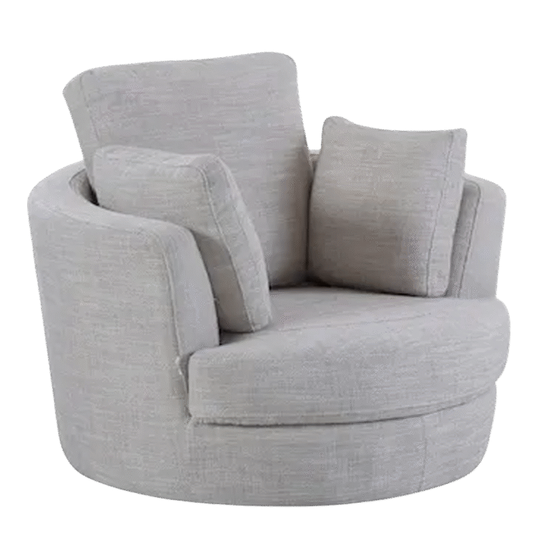 Alternative view of Cuddle Petite Swivel Chair in Byron Almond