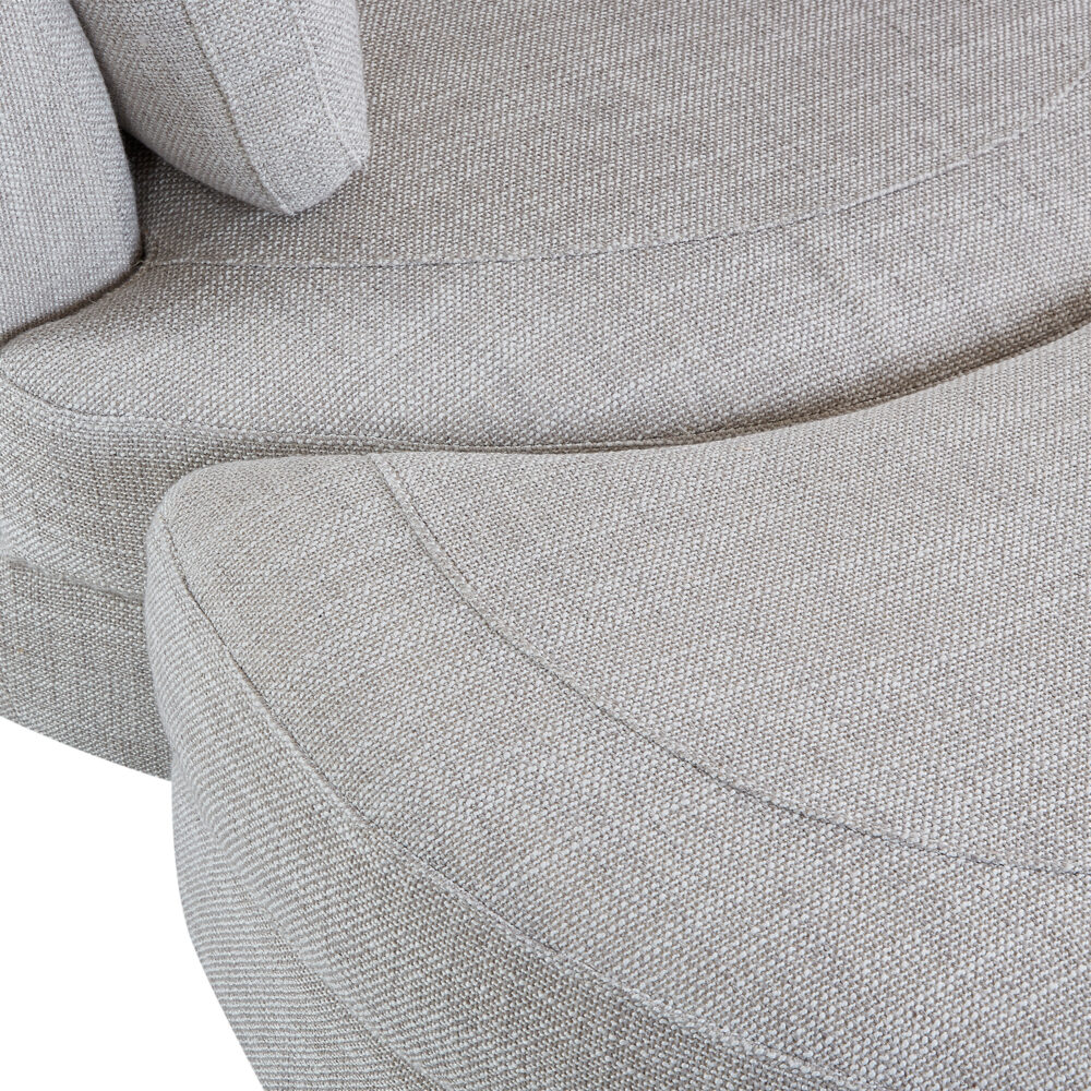 Cuddle Petite Swivel Chair & Ottoman in Byron Almond - Image 6
