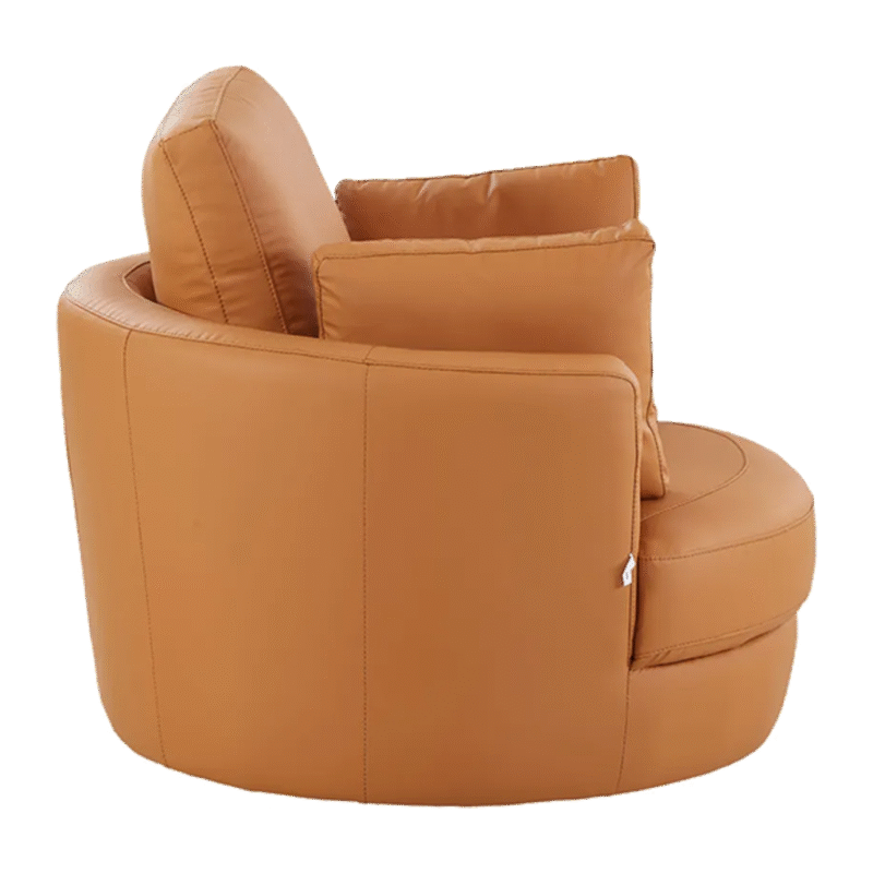 Alternative view of Cuddle Petite Swivel Chair in Plush Tan