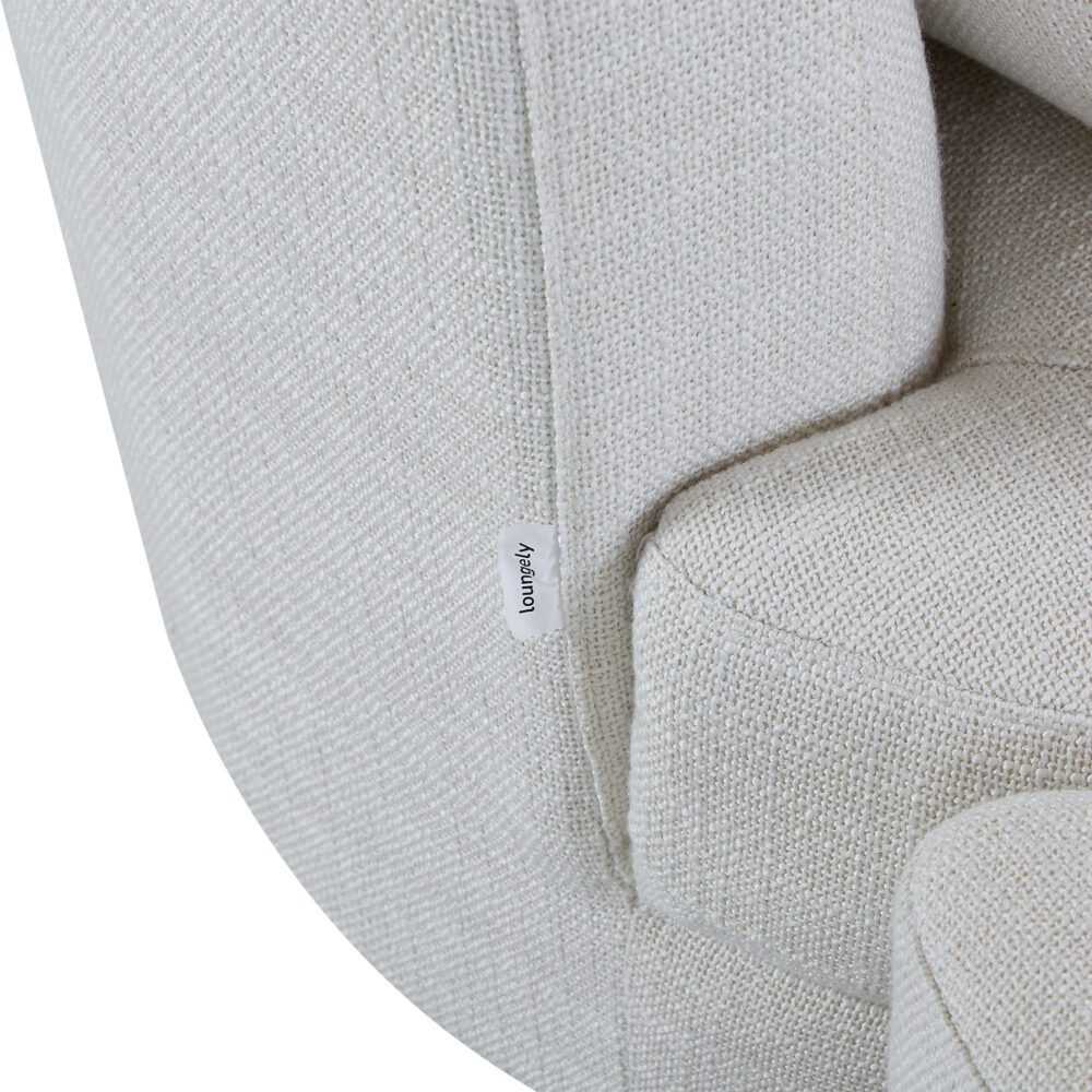 Cuddle Petite Swivel Chair & Ottoman in Byron Ivory - Image 9