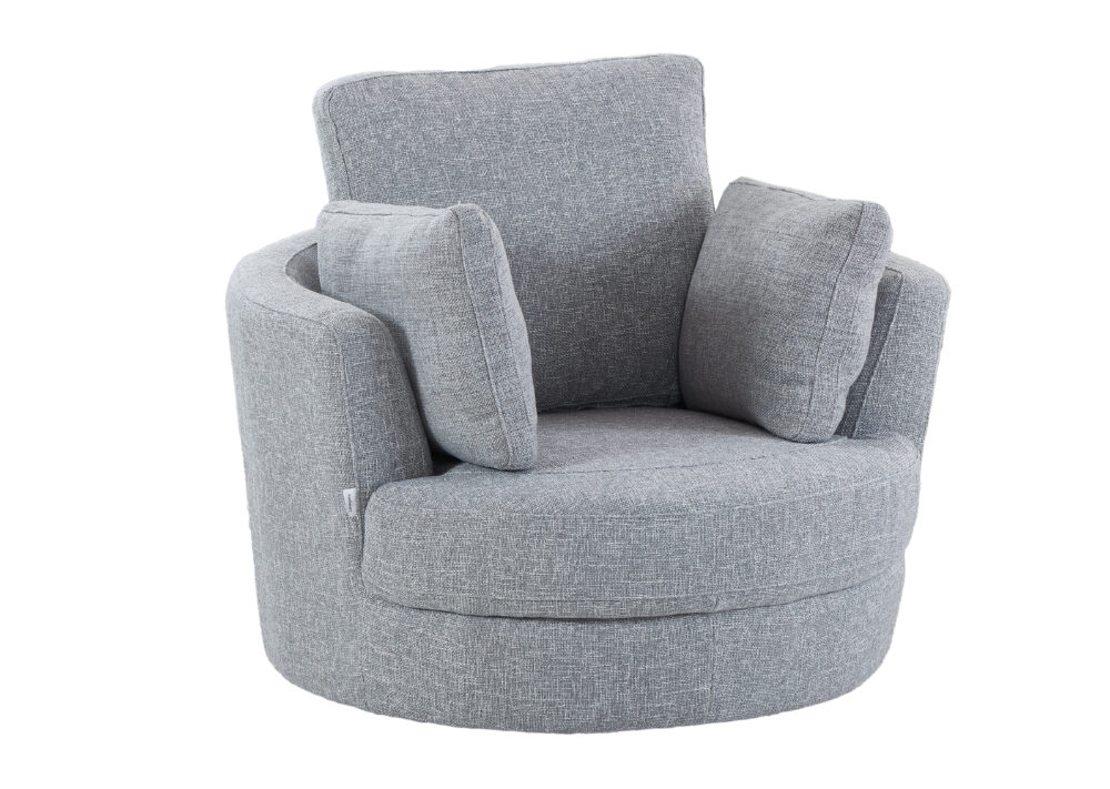 Cuddle Petite Swivel Chair in Byron Ash