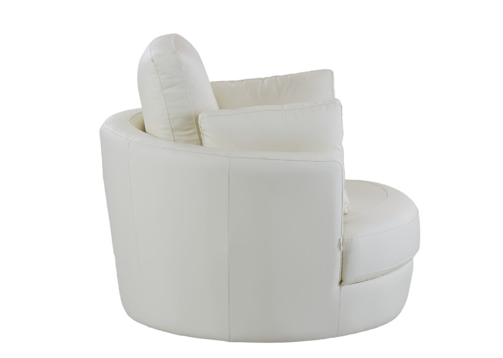Cuddle Petite Swivel Chair in Plush Cream - Image 6