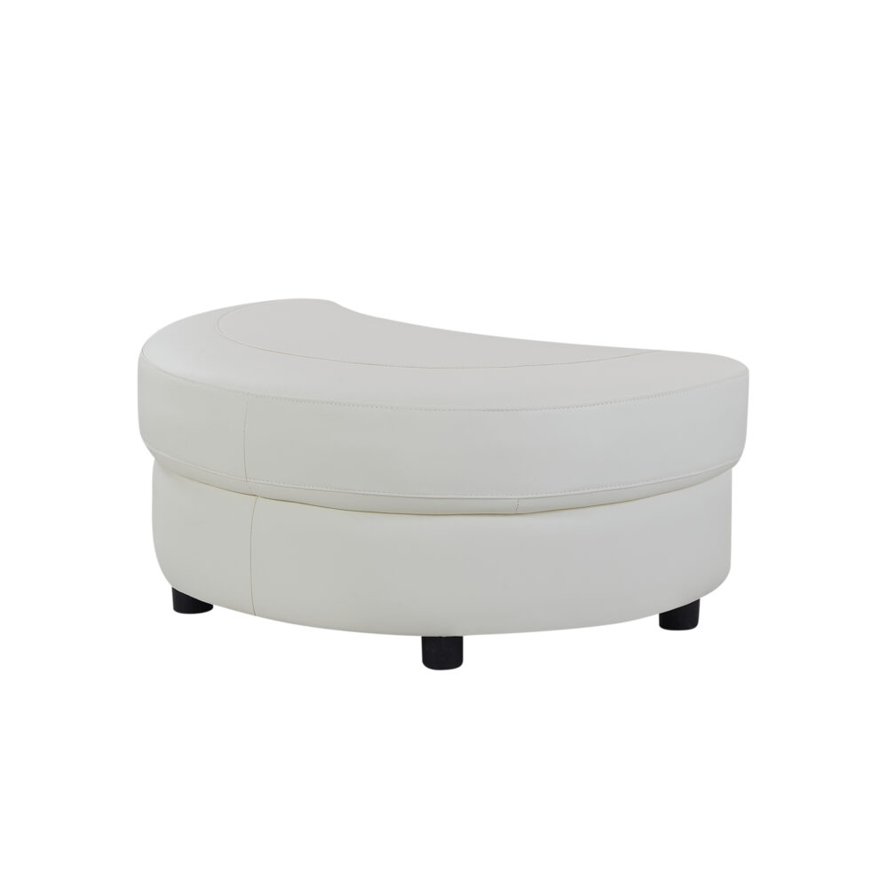 Cuddle Petite Swivel Chair & Ottoman in Plush Cream - Image 7