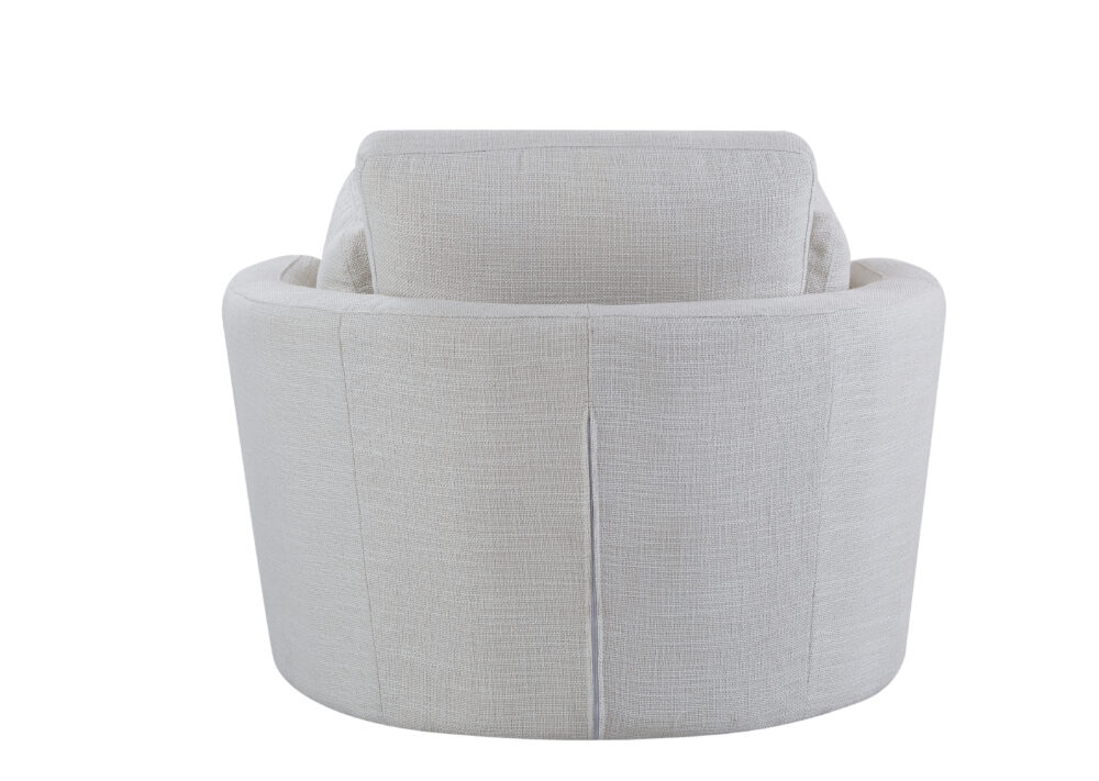 Cuddle Petite Swivel Chair in Byron Ivory - Image 7
