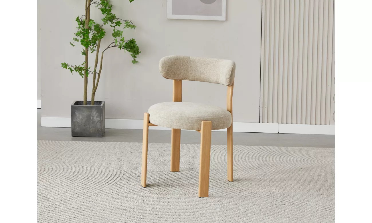 Carmo Dining Chair Beige Set of 2 (2) - Image 3