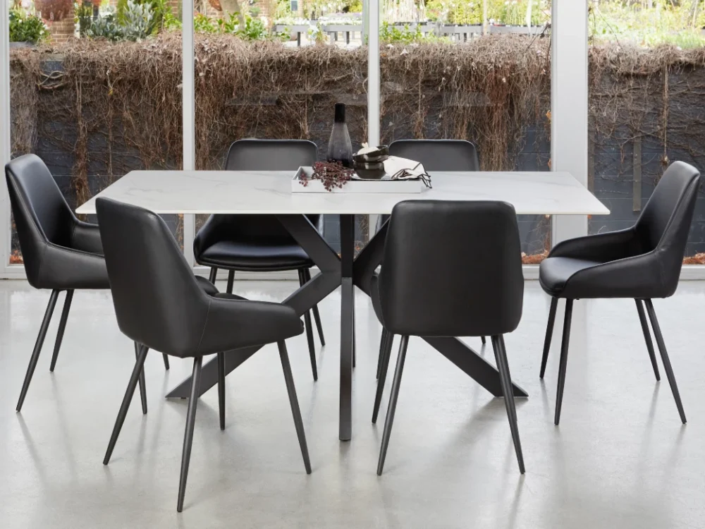 Costa Dining Chair Black Set of 2 - Image 2