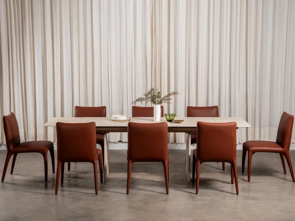 Toulon Dining Chair Tan Set of 2 - Image 8