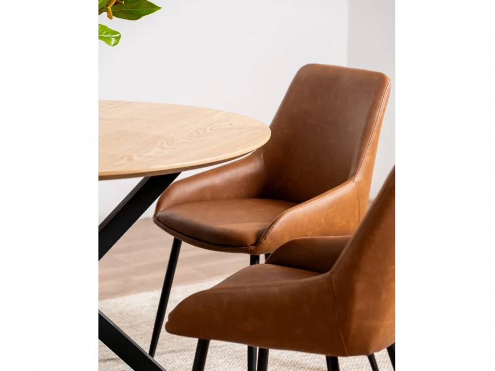 Costa Dining Chair Cognac Set of 2 - Image 6