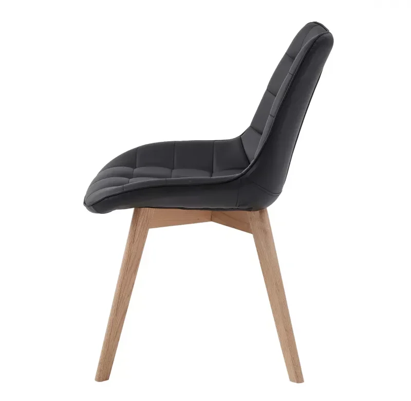 Alternative view of Forest Dining Chair Black / Natural Set of 2