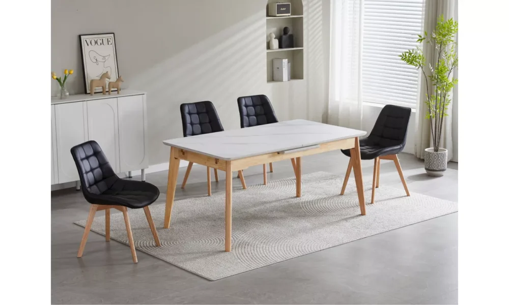 Forest Dining Chair Black / Natural Set of 2 - Image 6