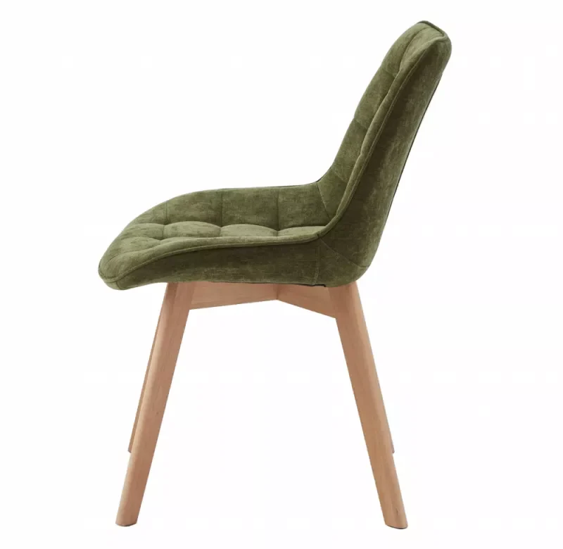 Alternative view of Forest Dining Chair Green / Natural Set of 2