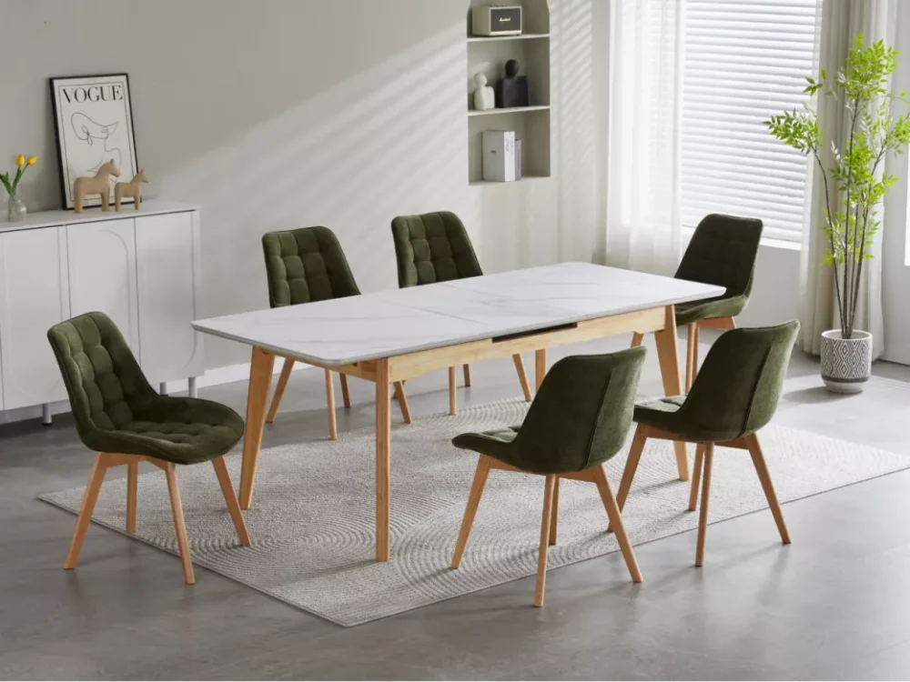 Forest Dining Chair Green / Natural Set of 2 - Image 5