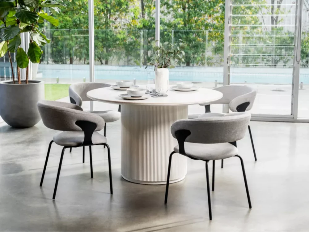 Kenny Dining Chair Silver Grey Set of 2 - Image 2