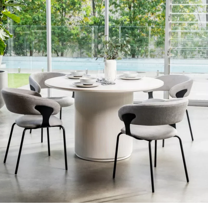 Alternative view of Kenny Dining Chair Silver Grey Set of 2