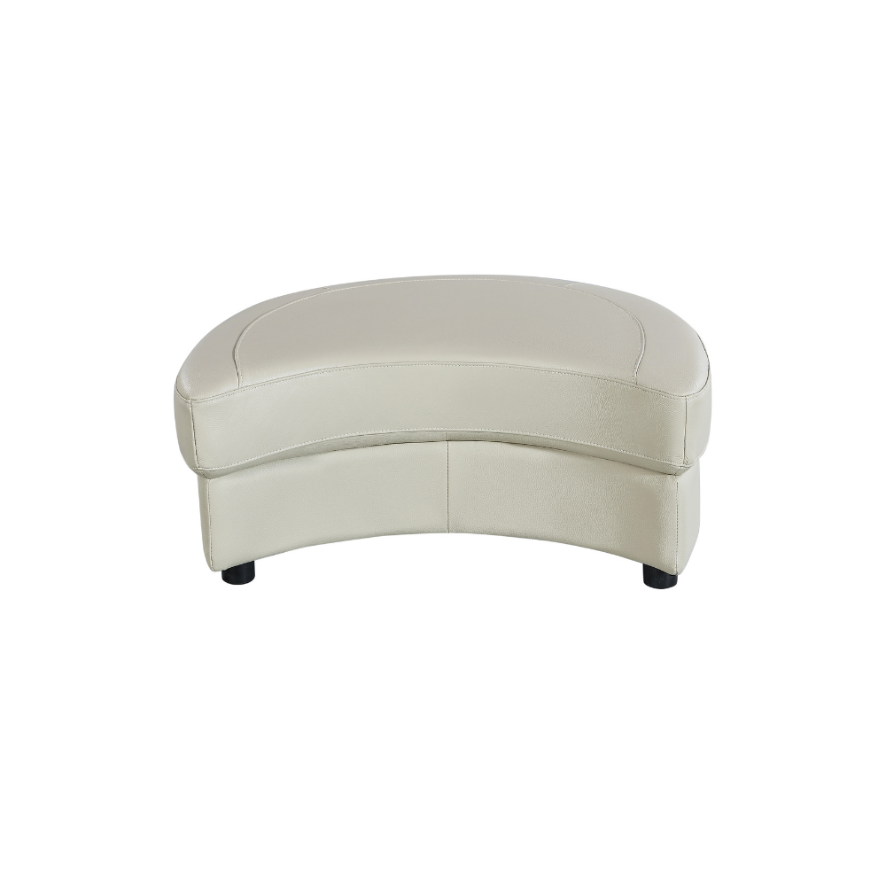 Cuddle Petite Swivel Chair in Leather - Artisan Cream - Image 4