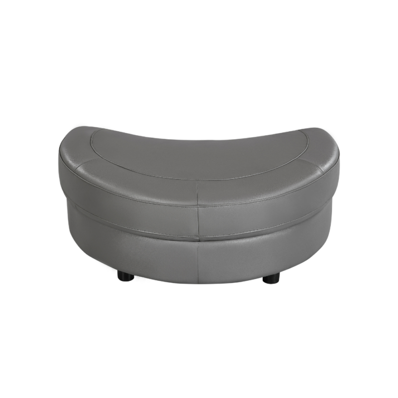 Cuddle Petite Swivel Chair in Leather – Artisan Stone - Image 3