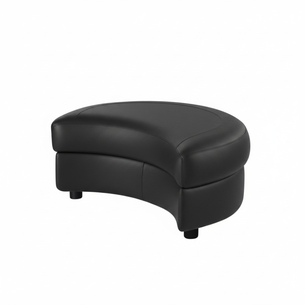 Cuddle Petite Swivel Chair & Ottoman in Leather – Artisan Charcoal - Image 6